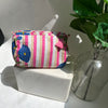 PINK MARIGOLD STRIPE ZIP POUCH