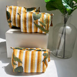 YELLOW MARIGOLD ZIP POUCH