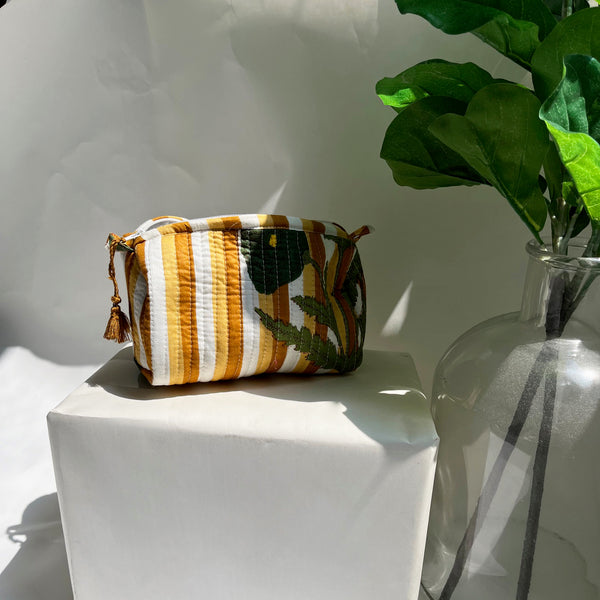 YELLOW MARIGOLD ZIP POUCH