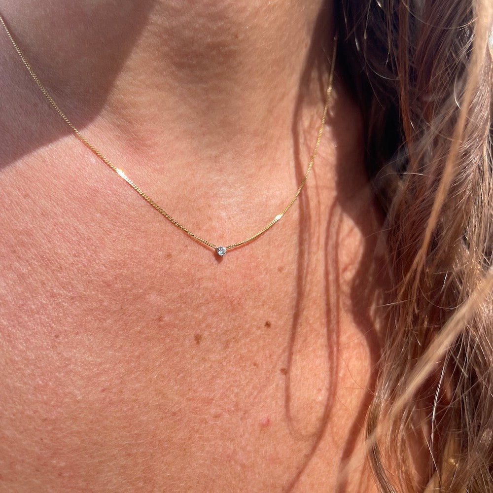 Diamond Solitaire Necklace by Katie Diamond