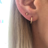Tiny Gold Star Stud and Tiny Gold Thin Hoop Earring