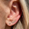 These diamond tusk studs are perfectly paired with our Sadie pearl and diamond studs.