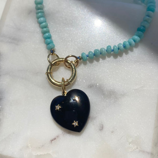 BLUE MOON HEART PENDANT