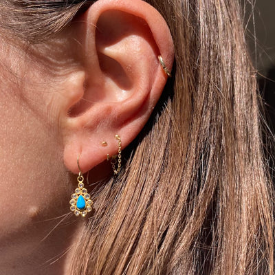 JASMINE TURQUOISE TEARDROP EARRINGS