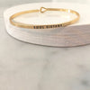 Thin Gold Soul Sisters Quote Bangle