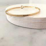 Thin Gold Mrs. Quote Bangle