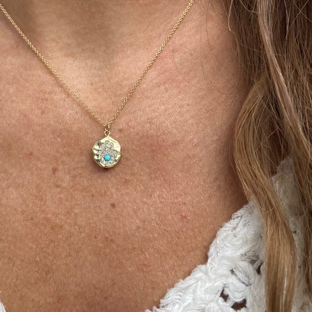 TURQUOISE PROTECTION HEART NECKLACE