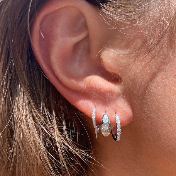 TEENY CZ HUGGIE HOOPS