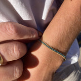 TEXTILE ROW BRACELET IN BLUE DIAMOND