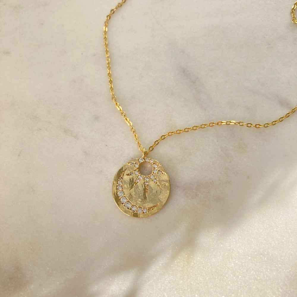 Star and Moon Pendant Necklace