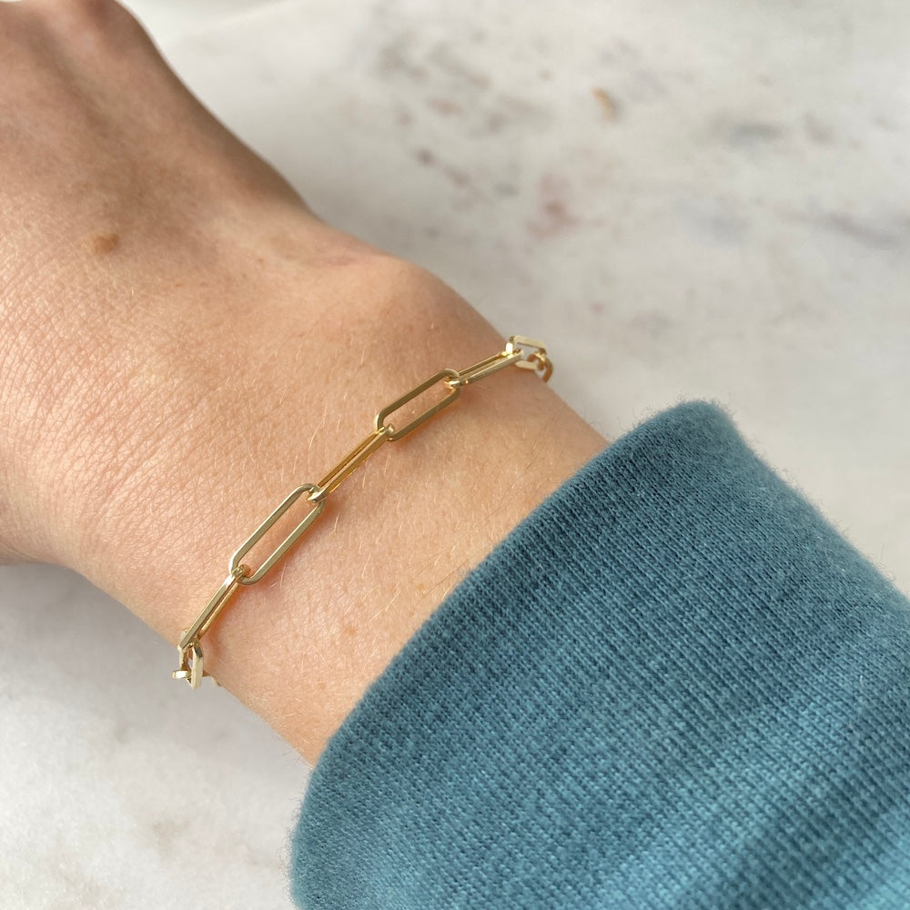 Paperclip Chain Link Bracelet