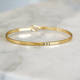 Thin Gold Mrs. Quote Bangle