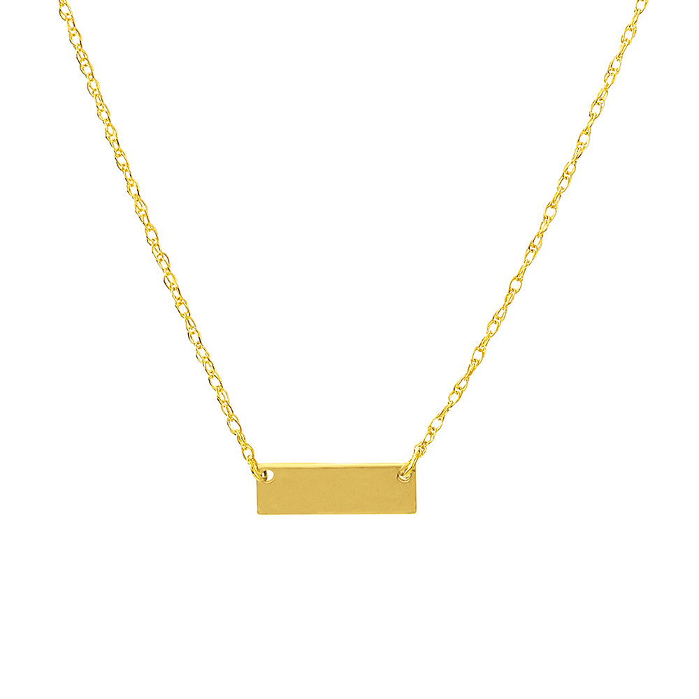 Tiny Engravable Bar Necklace