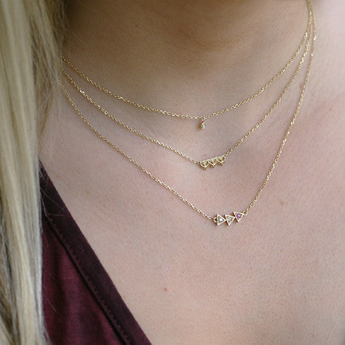 Layered Diamond Necklaces