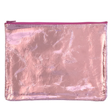 FOIL BABY PINK ZIP POUCH