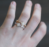 Diamond Shaped Spiky Engagement Ring