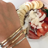 Thin Gold Quote Bangle
