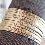 Thin Gold Quote Bangle