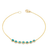 PETITE TEXTILE BRACELET IN TURQUOISE
