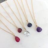 Birthstone Necklaces for July January December September and February