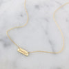 Tiny Bar Necklace Engraved with a name Brooklyn