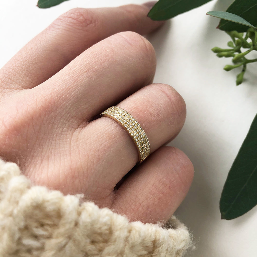Thick Pave Diamond Eternity Band