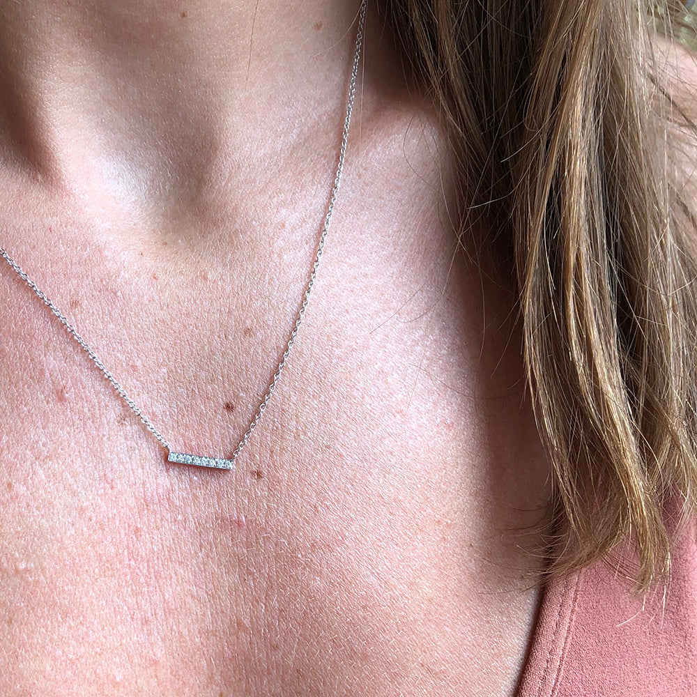 Diamond Bar Necklace