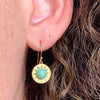 Turquoise Cabochon Sunburst Earring