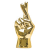 Gold Fingers Crossed Table Top Hand Sculpture at Katie Diamond in Ridgewood NJ