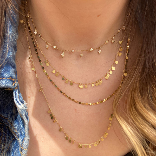 Gold Layered Station Necklaces by Sia Taylor at Katie Diamond in Ridgewood NJ