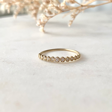 CHAIN LINK ETERNITY BAND WITH DIAMONDS