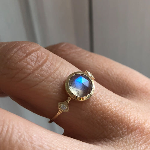 Savannah Bezel Set Labradorite Ring by Katie Diamond