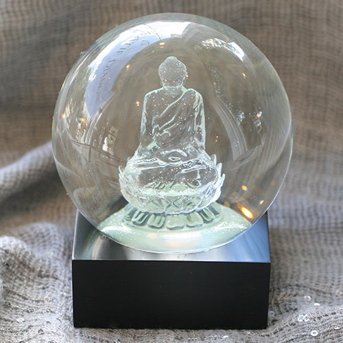 CRYSTAL BUDDHA SNOW GLOBE - katie diamond jewelry