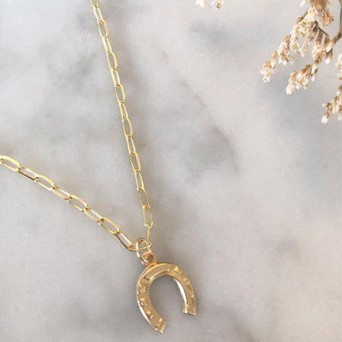 Gold Horseshoe charm
