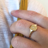 Signet Ring with star set diamond