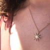 Opal and Diamond Starburst Necklace