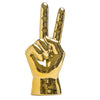 Gold Peace Sign Tabletop Hand Sculpture at Katie Diamond in Ridgewood NJ