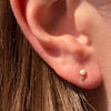 Diamond and Pearl Stud Earring