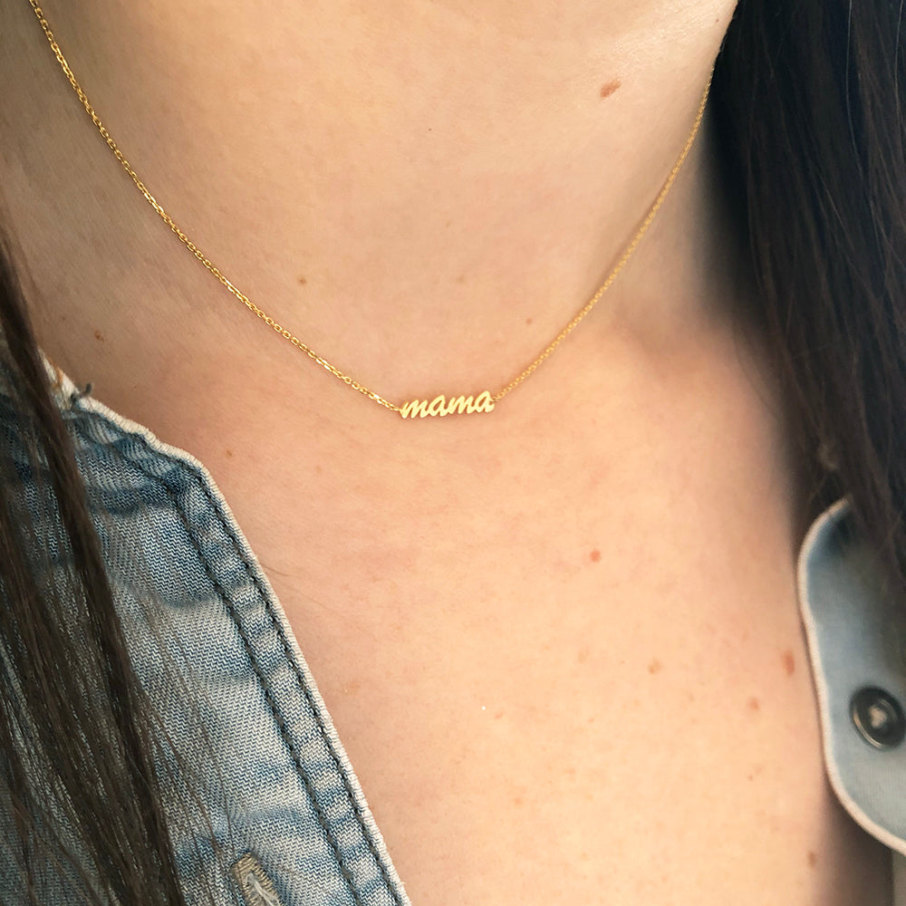 Script Mama Choker Necklace