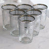 MOROCCAN SILVER DECAL COLORED TEA GLASSES - katie diamond jewelry