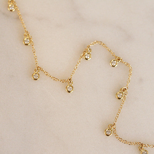 Quince Women's Diamond Bezel Necklace