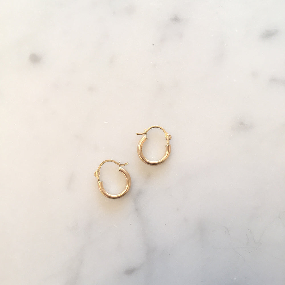 Tiny Gold Hoop Earrings