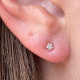 Tiny Diamond Star Stud Earring