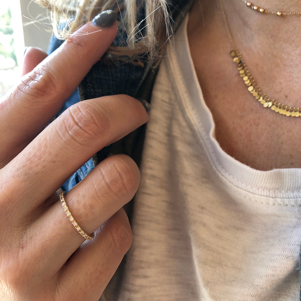Thin Pave Diamond Eternity Band